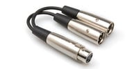 Hosa YXM121 Y-Cable XLR female to two XLR male, 6"