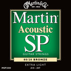Martin MSP3000 Extra Light Martin SP 80/20 Acoustic Guitar Strings