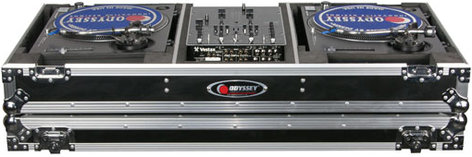 Odyssey FZBM10W 45.5"x9.8"x21.3" Universal Turntable DJ Coffin With Wheels