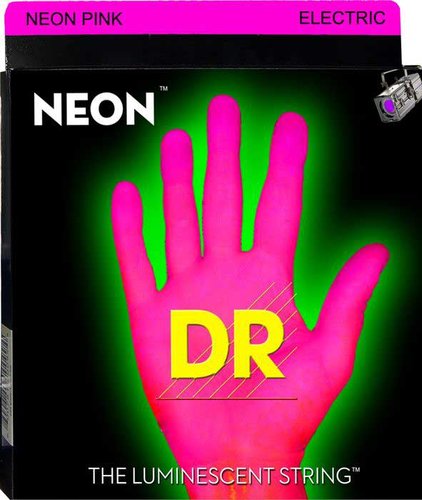 DR Strings NPE-11 Heavy NEON HiDef SuperStrings Electric Guitar Strings In Pink