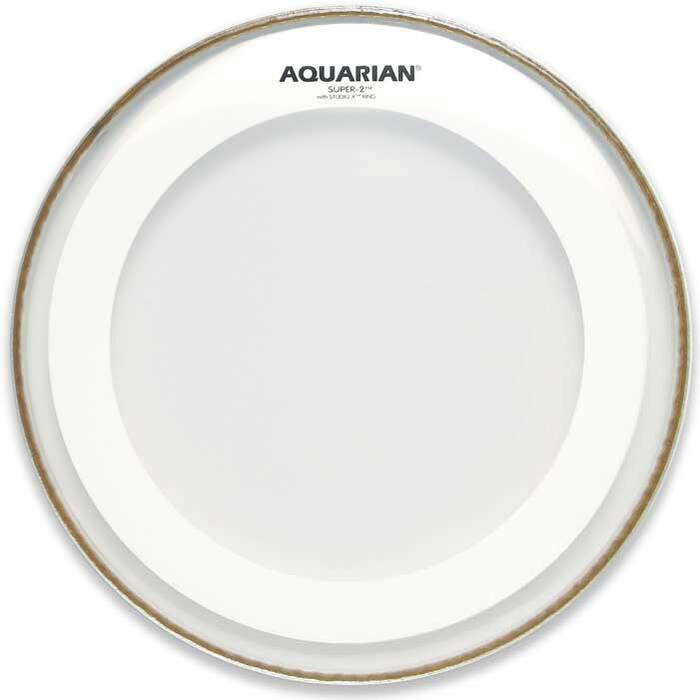 Aquarian MRS2-10-AQUARIAN 10" Super-2 Clear Drum Head With Studio-X Ring