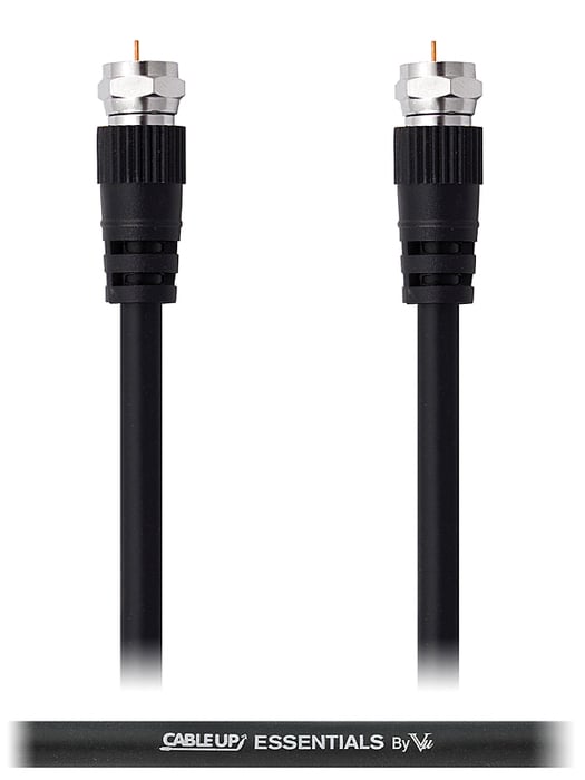 Cable Up FC-FC-V-3 3 Ft F-Connector To F-Connector Coaxial Cable With Molded Connectors