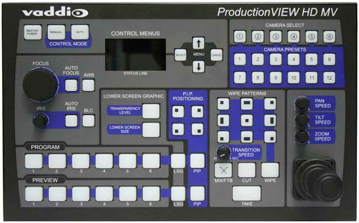 Vaddio ProductionVIEW HD MV Camera Control Console With 6x2 Seamless Switcher