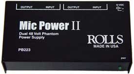Rolls PB223 2-Channel Phantom Power Adapter