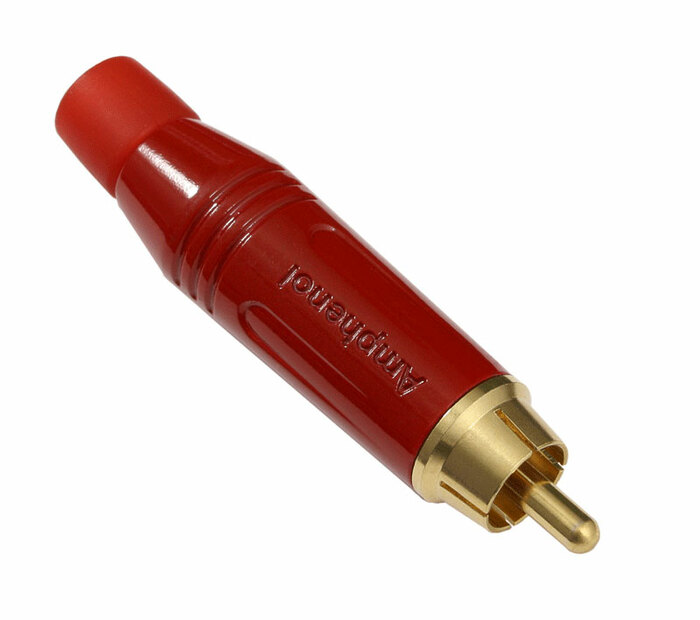 Amphenol ACPR-RED RCA Plug, Gold Plated, Red