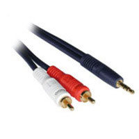 Cables To Go 40614-CTG 3.5mm Stereo Male To Two RCA Stereo Male Y-Cable, 6ft