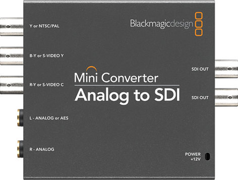 Blackmagic Design Mini Converter Analog to SDI HD/SD Component, NTSC, PAL, Or S-video Input To SDI Outputs Converter