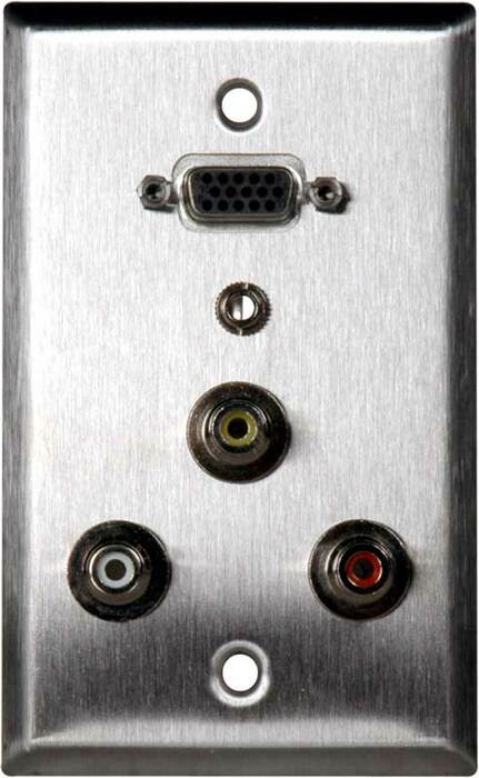 My Custom Shop WPL-1181 WallPlate,SS,VGA-F/3RCA/3.5MM