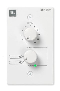 JBL CSR-2SV-WHT Wall Plate With Source Selector, Volume, For CSM21, CSM32, White