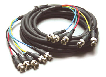 Kramer C-5BM/5BM-3 Molded 5 BNC (Male-Male) Cable (3')