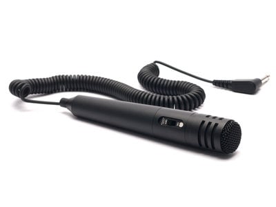 Adamantite Dynamic Karaoke Microphone For Singing, Metal Handheld Wired Microphone, 13ft Cable And Magnetic Switch, Perfect For Speakers, Karaoke Machines, Amplifiers, Mixers (Black