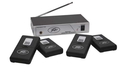 Peavey Assisted Listening System 72.1 MHz System With Transmitter, 4 Receivers And 4 Earbuds