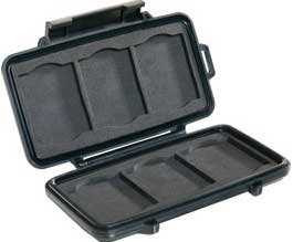 Pelican Cases 0945 Memory Card Case 4.8"x2.3"x0.6" Case For 6 Compact Flash Cards