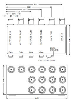 Video Accessory 11-134-112 1x12 DA Loop Input Individual Gain