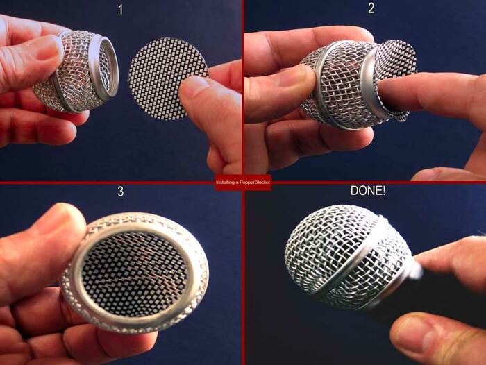 PopperBlocker POPPER-BLOCKER Popper Blocker Pop Filter Insert For Ball-Style Microphones