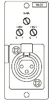 TOA M-01F Microphone Input Module For 900 Series Amplifiers, XLR-F