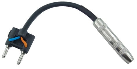 Cable Up SPK16-PF2-BND-BK 1/4" TS Female To Banana Jack 16 AWG Adapter Cable In Black