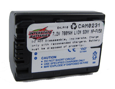 Interstate Battery CAM0231 Battery, For Sony HDRXR160 / HDRCX500PJ