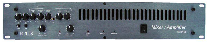 Rolls MA2152 2-Channel Mixer Amplifier, 100W Per Channel, 70V, 2 Rack Units