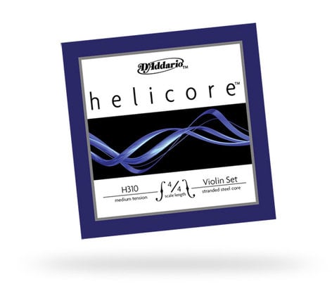 D`Addario H310-4/4M Helicore 4/4 Stranded Steel Core Medium Tension Violin Strings