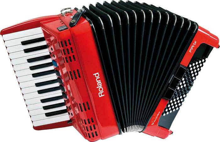 Roland FR-1X V-Accordion Lite - Red Compact Digital Piano-Style Accordion With Speakers