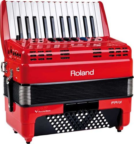 Roland FR-1X V-Accordion Lite - Red Compact Digital Piano-Style Accordion With Speakers