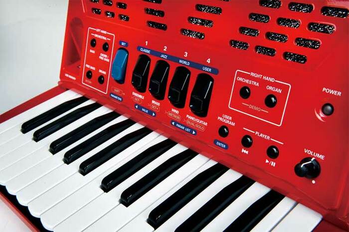 Roland FR-1X V-Accordion Lite - Red Compact Digital Piano-Style Accordion With Speakers