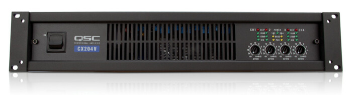 QSC CX204V 4-Channel Power Amplifier, 200W Per Channel At 70V