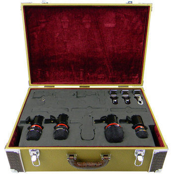 Avantone CDMK-4 Drum Mic Kit With 4 Microphones And Tweed Case