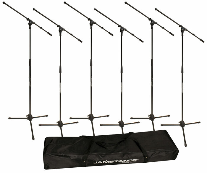 Ultimate Support JS-MCFB6PK Tripod Microphone Boom Stands, 6 Pack