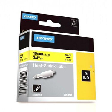 Dymo 18058 3/4" Industrial Yellow Heat Shrink Tape For Rhino Label Printer