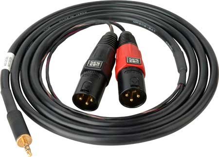 Sescom SES-IPOD-XLRM06 3.5mm Mini Stereo Plug To Dual XLR-M Plugs, 6ft