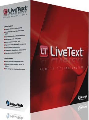 Vizrt (formerly NewTek) LIVETEXT2F-EDU LiveText 2 (Full Version) [EDUCATIONAL PRICING] With DataLink 3 Technology For VT[5.2], All Tricasters Except TC100