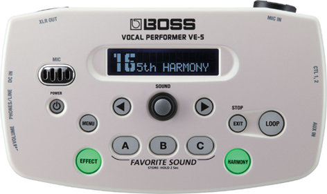 Boss VE5-WH Vocal Effects Processor, White
