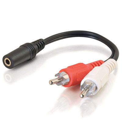 Cables To Go 40424 Y-Cable, 3.5mm Female To 2 RCA-M