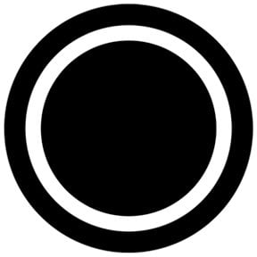 rosco 81115 black white circle outline gobo full compass systems circle outline