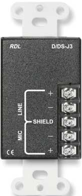 RDL D-J3 Mic/Line Input Assembly, XLR, RCA, Terminal Block