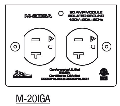 Middle Atlantic M-20IGA 20 Amp MPR DUplex Isolated Ground Module