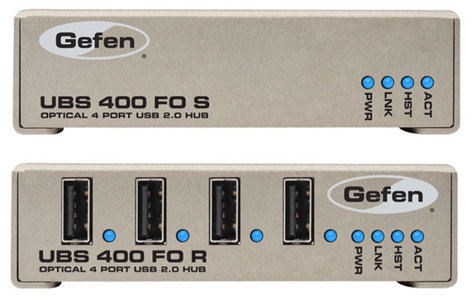 Gefen EXT-USB-400FON USB 2.0 Extender With Fiber Optic Cable