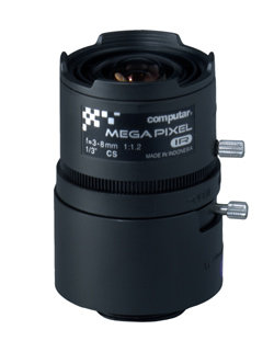Computar/Ganz T3Z0312CS-MPIR 1/3" 3-8mm F1.2 HD Lens, Manual Iris, Day/Night IR