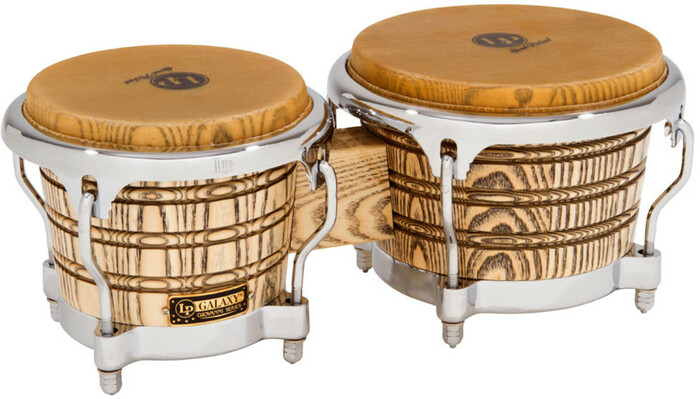 Latin Percussion LP793X-C Galaxy Giovanni Series Bongos In Natural Finish With Chrome Hardware