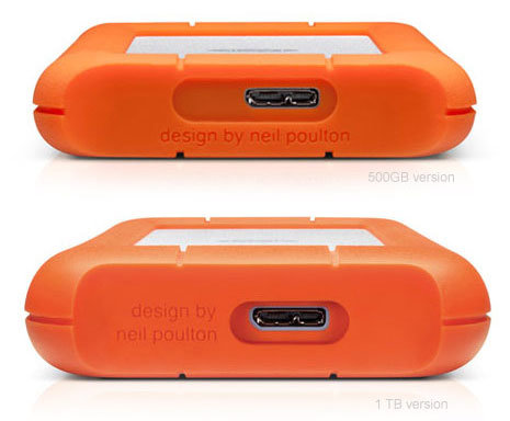 LaCie 301558 Rugged Mini 1TB Portable Hard Drive USB 3.0 | USB 2.0