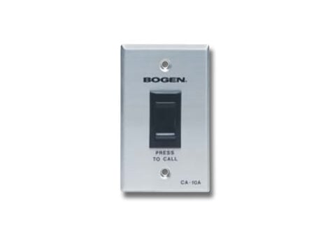 Bogen CA10A Wall Plate Call-In Switch With SCR 2-Position, Single-Gang, Aluminum