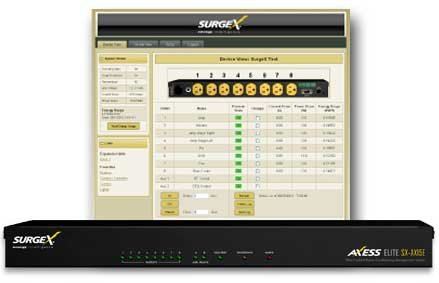 SurgeX SX-AX20E 8 Outlet, 20A Power Conditioner And Energy Management, With IP Remote