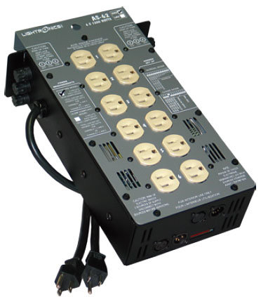 Lightronics AS62DC 6-Channel Portable Dimmer With DMX, LMX-128 And Circuit Breaker