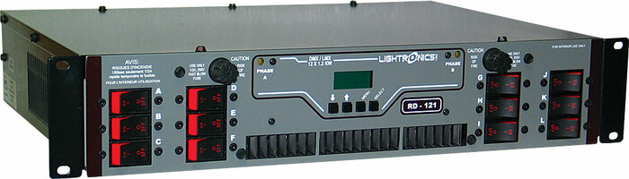 Lightronics RD121-SO 12-Channel Rack Mount Dimmer With LMX And DMX, Socapex Outlet Panel