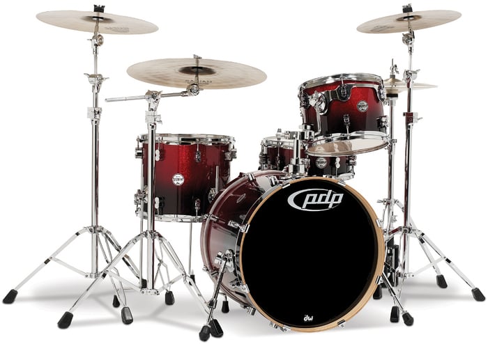 Pacific Drums PDCM2014 Concept Series Maple 4-Piece Shell Pack: 16x20" Bass Drum, 9x12" Rack Tom, 12x14" Floor Tom, 5.5x14" Snare Drum
