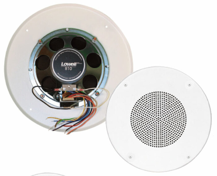 Lowell R1810-72 8" Speaker/Grille Assembly, 15W, 70V/25V, White Grille