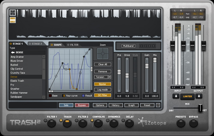 iZotope TRASH-2 Distortion Processor Software (Electronic Delivery)