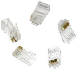 Liberty AV 10005USOP Pack Of (100) RJ45 Cat5e Clear Connectors